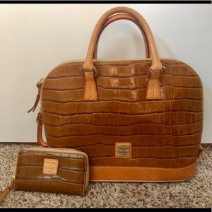 Dooney & Bourke Croco embossed Zip Zip Satchel
